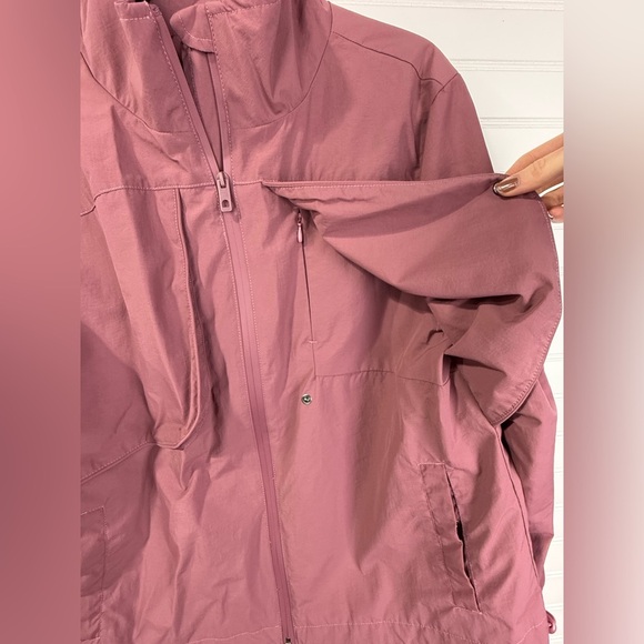 Traj3tory dusty mauve windbreaker jacket. Size Large. - Picture 3 of 7